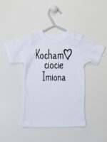 Kocham Ciocie + Imiona Cioć - t-shirt z nadrukiem - Biały - Koszulka krótki rękaw Kocham Ciocie + Imiona Cioć - t-shirt z nadrukiem - Biały - Koszulka krótki rękaw