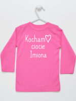 Kocham Ciocie + Imiona Cioć - t-shirt z nadrukiem - Ciemny Różowy - Koszulka długi rękaw Kocham Ciocie + Imiona Cioć - t-shirt z nadrukiem - Ciemny Różowy - Koszulka długi rękaw