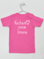 Kocham Ciocie + Imiona Cioć - t-shirt z nadrukiem - Ciemny Różowy - Koszulka krótki rękaw Kocham Ciocie + Imiona Cioć - t-shirt z nadrukiem - Ciemny Różowy - Koszulka krótki rękaw