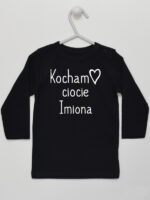 Kocham Ciocie + Imiona Cioć - t-shirt z nadrukiem - Czarny - Koszulka długi rękaw Kocham Ciocie + Imiona Cioć - t-shirt z nadrukiem - Czarny - Koszulka długi rękaw