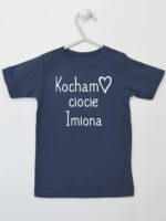 Kocham Ciocie + Imiona Cioć - t-shirt z nadrukiem - Granatowy - Koszulka krótki rękaw Kocham Ciocie + Imiona Cioć - t-shirt z nadrukiem - Granatowy - Koszulka krótki rękaw