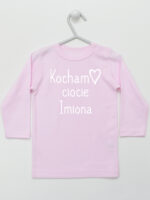 Kocham Ciocie + Imiona Cioć - t-shirt z nadrukiem - Różowy - Koszulka długi rękaw Kocham Ciocie + Imiona Cioć - t-shirt z nadrukiem - Różowy - Koszulka długi rękaw