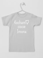 Kocham Ciocie + Imiona Cioć - t-shirt z nadrukiem - Szary - Koszulka krótki rękaw Kocham Ciocie + Imiona Cioć - t-shirt z nadrukiem - Szary - Koszulka krótki rękaw