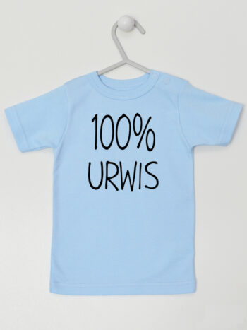 100% URWIS - koszulka niemowlęca z napisami - Błękitny - Koszulka krótki rękaw