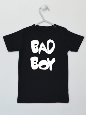 Bad Boy - t-shirt chłopięcy z nadrukiem - Czarny - Koszulka krótki rękaw