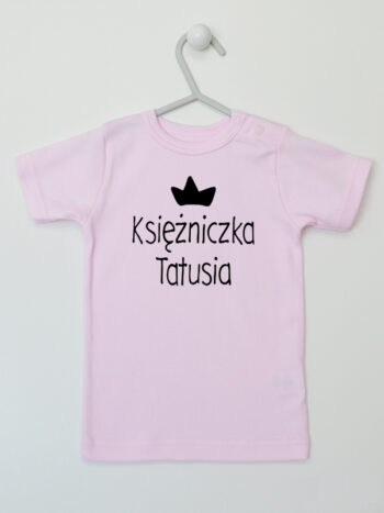 Księżniczka Tatusia z Koroną - koszulka dla dziewczynki - Różowy - Koszulka krótki rękaw