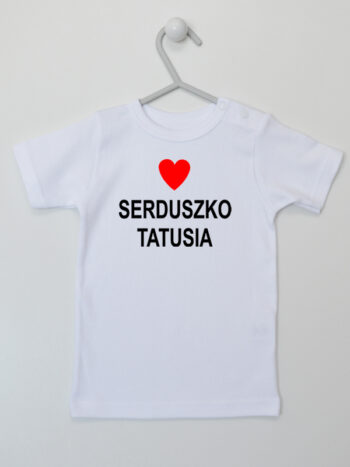 Serduszko Tatusia z Sercem - koszulka niemowlęca - Biały - Koszulka krótki rękaw