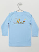 Rok Nadruk Złoty - t-shirt na 1 urodziny - Błękitny - Koszulka długi rękaw Rok Nadruk Złoty - t-shirt na 1 urodziny - Błękitny - Koszulka długi rękaw