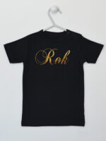 Rok Nadruk Złoty - t-shirt na 1 urodziny - Czarny - Koszulka krótki rękaw Rok Nadruk Złoty - t-shirt na 1 urodziny - Czarny - Koszulka krótki rękaw