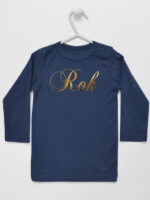 Rok Nadruk Złoty - t-shirt na 1 urodziny - Granatowy - Koszulka długi rękaw Rok Nadruk Złoty - t-shirt na 1 urodziny - Granatowy - Koszulka długi rękaw