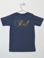 Rok Nadruk Złoty - t-shirt na 1 urodziny - Granatowy - Koszulka krótki rękaw Rok Nadruk Złoty - t-shirt na 1 urodziny - Granatowy - Koszulka krótki rękaw