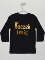 Na Roczek z Imieniem Dziecka - koszulka na urodziny - Czarny - Koszulka długi rękaw