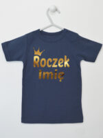 Na Roczek z Imieniem Dziecka - koszulka na urodziny - Granatowy - Koszulka krótki rękaw
