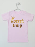 Na Roczek z Imieniem Dziecka - koszulka na urodziny - Różowy - Koszulka krótki rękaw