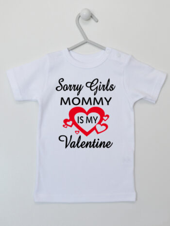 Mommy Is My Valentine - koszulka na walentynki - Biały - Koszulka krótki rękaw