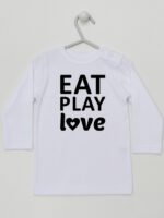 Eat Play Love - t-shirt z nadrukiem - Biały - Koszulka długi rękaw Eat Play Love - t-shirt z nadrukiem - Biały - Koszulka długi rękaw
