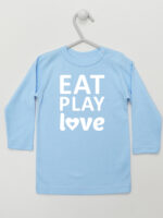 Eat Play Love - t-shirt z nadrukiem - Błękitny - Koszulka długi rękaw Eat Play Love - t-shirt z nadrukiem - Błękitny - Koszulka długi rękaw