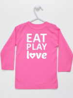 Eat Play Love - t-shirt z nadrukiem - Ciemny Różowy - Koszulka długi rękaw Eat Play Love - t-shirt z nadrukiem - Ciemny Różowy - Koszulka długi rękaw