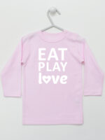 Eat Play Love - t-shirt z nadrukiem - Różowy - Koszulka długi rękaw Eat Play Love - t-shirt z nadrukiem - Różowy - Koszulka długi rękaw