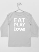 Eat Play Love - t-shirt z nadrukiem - Szary - Koszulka długi rękaw Eat Play Love - t-shirt z nadrukiem - Szary - Koszulka długi rękaw