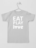 Eat Play Love - t-shirt z nadrukiem - Szary - Koszulka krótki rękaw Eat Play Love - t-shirt z nadrukiem - Szary - Koszulka krótki rękaw