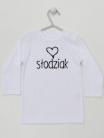 Słodziak z Serduszkiem - koszulka niemowlęca z nadrukiem - Biały - Koszulka długi rękaw