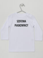 Szefowa Piaskownicy - śmieszna koszulka dla dzieci - Biały - Koszulka długi rękaw Szefowa Piaskownicy - śmieszna koszulka dla dzieci - Biały - Koszulka długi rękaw