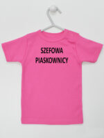 Szefowa Piaskownicy - śmieszna koszulka dla dzieci - Ciemny Różowy - Koszulka krótki rękaw Szefowa Piaskownicy - śmieszna koszulka dla dzieci - Ciemny Różowy - Koszulka krótki rękaw