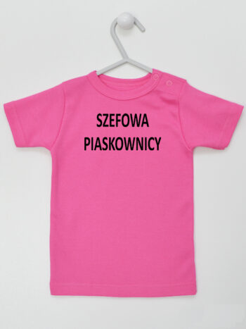 Szefowa Piaskownicy - śmieszna koszulka dla dzieci - Ciemny Różowy - Koszulka krótki rękaw