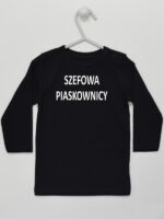 Szefowa Piaskownicy - śmieszna koszulka dla dzieci - Czarny - Koszulka długi rękaw Szefowa Piaskownicy - śmieszna koszulka dla dzieci - Czarny - Koszulka długi rękaw