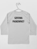 Szefowa Piaskownicy - śmieszna koszulka dla dzieci - Szary - Koszulka długi rękaw Szefowa Piaskownicy - śmieszna koszulka dla dzieci - Szary - Koszulka długi rękaw