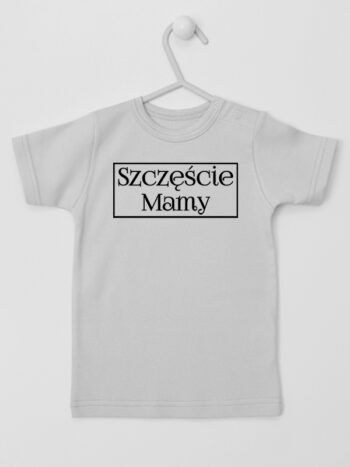 Szczęście Mamy - koszulka z nadrukiem - Szary - Koszulka krótki rękaw