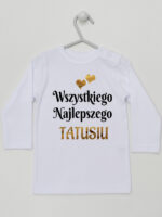 Wszystkiego Najlepszego Tatusiu z Serduszkami - koszulka na dzień taty - Biały - Koszulka długi rękaw Wszystkiego Najlepszego Tatusiu z Serduszkami - koszulka na dzień taty - Biały - Koszulka długi rękaw