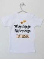 Wszystkiego Najlepszego Tatusiu z Serduszkami - koszulka na dzień taty - Biały - Koszulka krótki rękaw Wszystkiego Najlepszego Tatusiu z Serduszkami - koszulka na dzień taty - Biały - Koszulka krótki rękaw