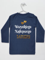 Wszystkiego Najlepszego Tatusiu z Serduszkami - koszulka na dzień taty - Granatowy - Koszulka długi rękaw Wszystkiego Najlepszego Tatusiu z Serduszkami - koszulka na dzień taty - Granatowy - Koszulka długi rękaw