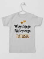 Wszystkiego Najlepszego Tatusiu z Serduszkami - koszulka na dzień taty - Szary - Koszulka krótki rękaw Wszystkiego Najlepszego Tatusiu z Serduszkami - koszulka na dzień taty - Szary - Koszulka krótki rękaw