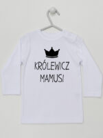Królewicz Mamusi - koszulka dla chłopca z napisami - Biały - Koszulka długi rękaw Królewicz Mamusi - koszulka dla chłopca z napisami - Biały - Koszulka długi rękaw