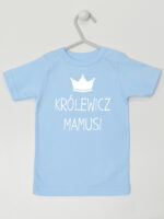 Królewicz Mamusi - koszulka dla chłopca z napisami - Błękitny - Koszulka krótki rękaw Królewicz Mamusi - koszulka dla chłopca z napisami - Błękitny - Koszulka krótki rękaw