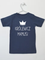 Królewicz Mamusi - koszulka dla chłopca z napisami - Granatowy - Koszulka krótki rękaw Królewicz Mamusi - koszulka dla chłopca z napisami - Granatowy - Koszulka krótki rękaw