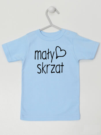 Mały Skrzat z Sercem - t-shirt z nadrukiem - Błękitny - Koszulka krótki rękaw