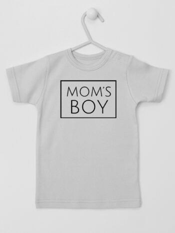 Mom`s Boy - koszulka z nadrukiem dla chłopca - Szary - Koszulka krótki rękaw