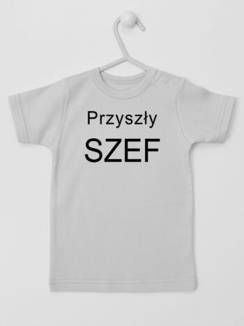 Przyszły Szef - koszulka niemowlęca dla chłopca - Szary - Koszulka krótki rękaw