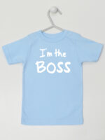 I`m The Boss - koszulka z napisem dla chłopca - Błękitny - Koszulka krótki rękaw I`m The Boss - koszulka z napisem dla chłopca - Błękitny - Koszulka krótki rękaw