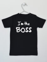 I`m The Boss - koszulka z napisem dla chłopca - Czarny - Koszulka krótki rękaw I`m The Boss - koszulka z napisem dla chłopca - Czarny - Koszulka krótki rękaw