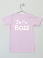 I`m The Boss - koszulka z napisem dla chłopca - Różowy - Koszulka krótki rękaw I`m The Boss - koszulka z napisem dla chłopca - Różowy - Koszulka krótki rękaw