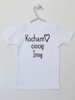 Kocham Ciocię + Imię - koszulka z imieniem cioci - Biały - Koszulka krótki rękaw