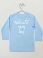 Kocham Ciocię + Imię - koszulka z imieniem cioci - Błękitny - Koszulka długi rękaw