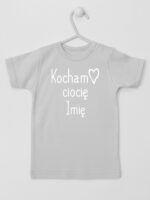 Kocham Ciocię + Imię - koszulka z imieniem cioci - Szary - Koszulka krótki rękaw