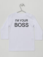 I'M Your Boss - t-shirt z napisami dla niemowląt - Biały - Koszulka długi rękaw
