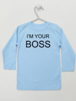 I'M Your Boss - t-shirt z napisami dla niemowląt - Błękitny - Koszulka długi rękaw